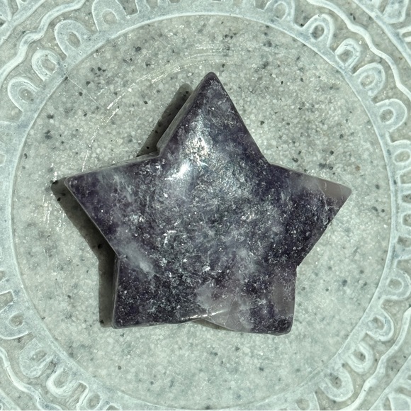 Lepidolite Star Crystal Carving, 44 grams - Picture 6 of 14